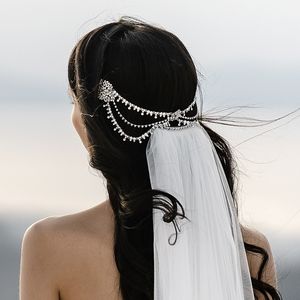 ✨Bridal Wedding Chain Headpiece Rhinestone Comb✨